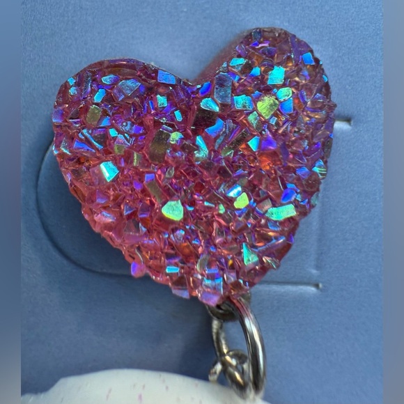 Claire’s Colourful Glitter Heart Rainbow Clouds Post Pierced Earrings - Picture 4 of 8